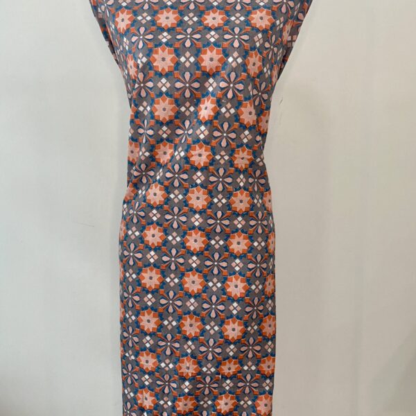 Pre-order hand block printed cotton orange motif 191