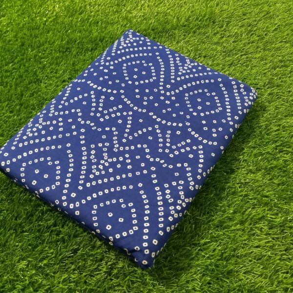 Pre-order hand block printed cotton blue base and white dots 226