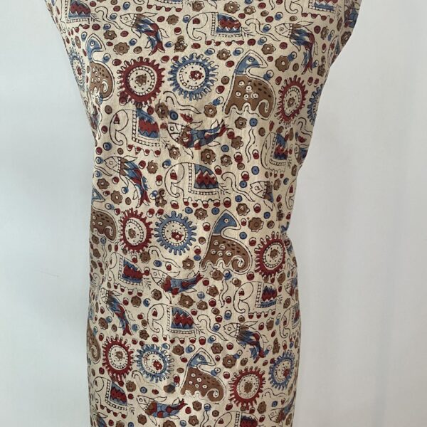 Pre-order hand block printed cotton kalamkari animal prints 195