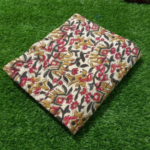 Pre-order hand block printed cotton kalamkari animal prints 242