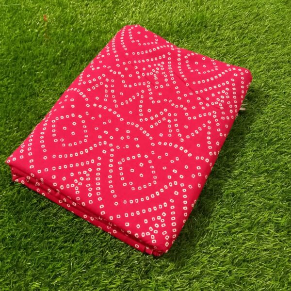 Pre-order hand block printed cotton red base and white dots 236