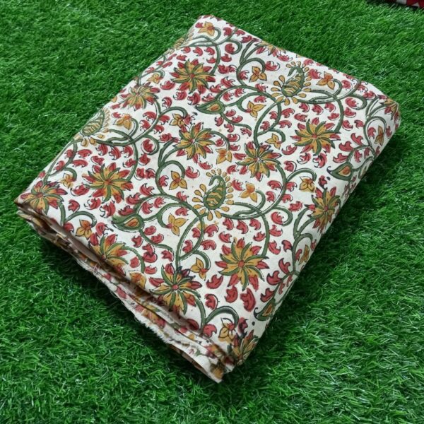 Pre-order hand block printed cotton kalamkari brown floral 247
