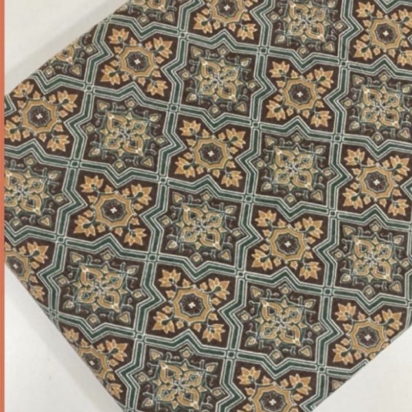 Pre-order hand block printed cotton beige pattern 3117