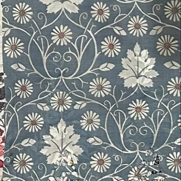 Pre-order lace embroidered printed grey and white floral cotton 956