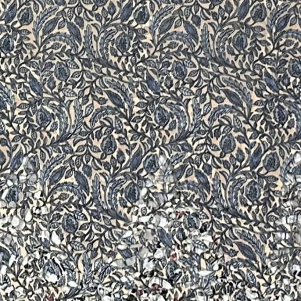 Pre-order lace embroidered printed grey pattern cotton 964