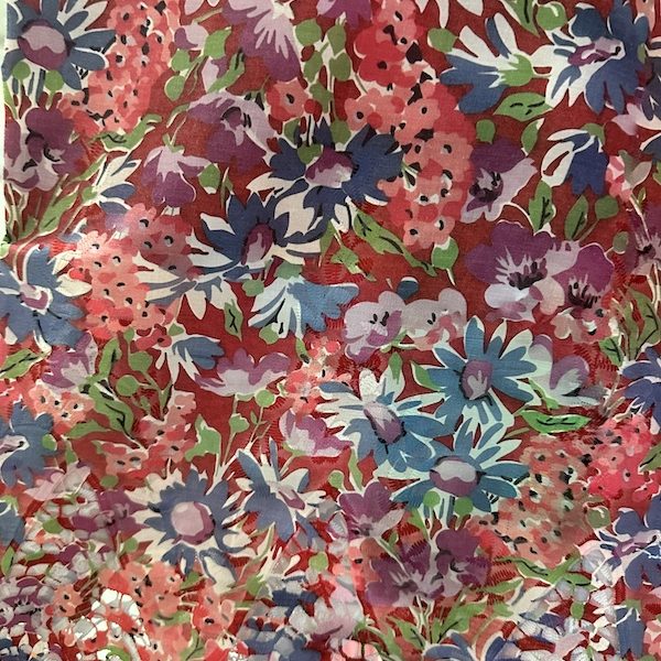 Pre-order lace embroidered printed red floral cotton 971