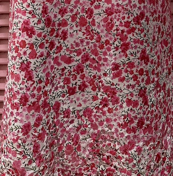 Pre-order lace embroidered printed pink floral cotton 967