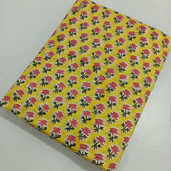 Pre-order screen printed yellow and pink floral 3220