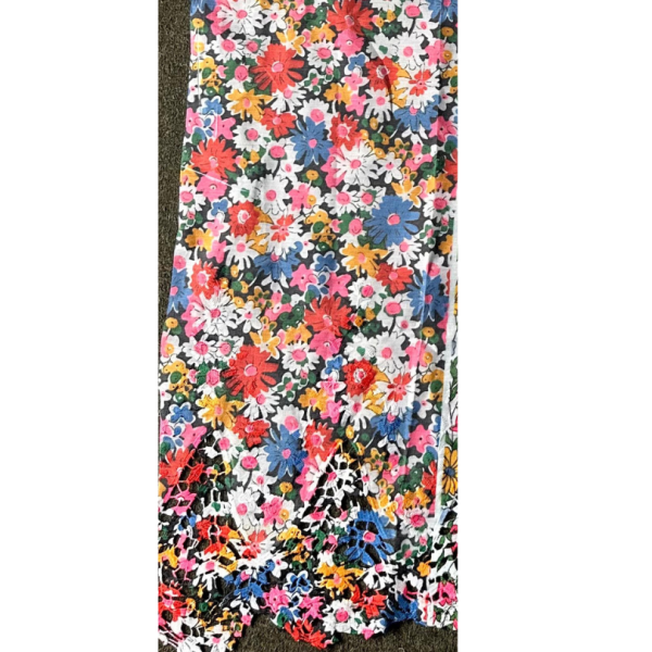 Pre-order lace embroidery printed cotton multicolour floral 9195