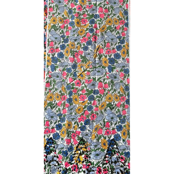 Pre-order lace embroidery printed cotton multicolour floral 9196