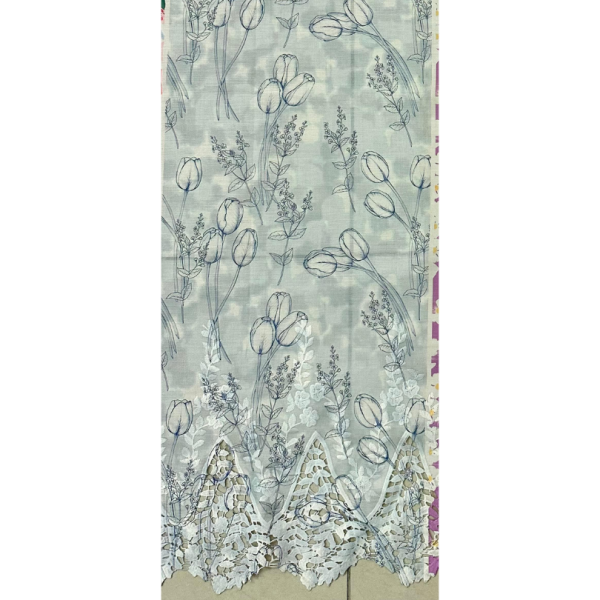 Pre-order printed lace embroidery printed cotton 9222