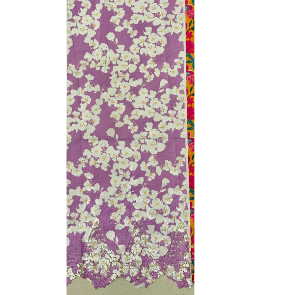 Pre-order printed lace embroidery printed cotton 9223