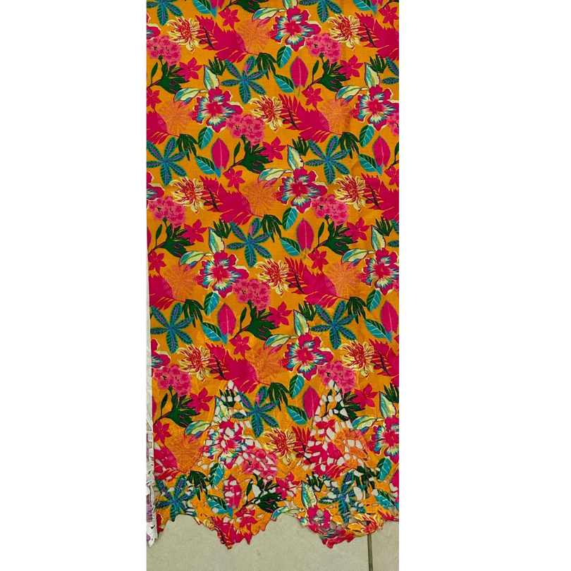 Pre-order printed lace embroidery printed cotton 9224