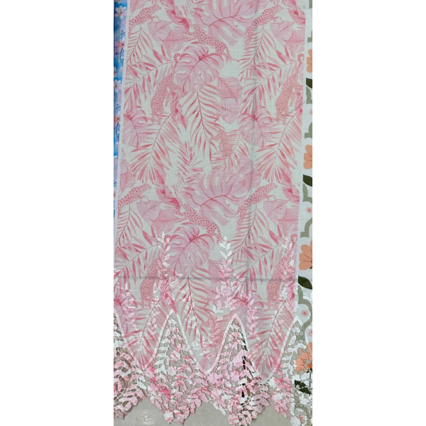 Pre-order printed lace embroidery printed cotton 9225