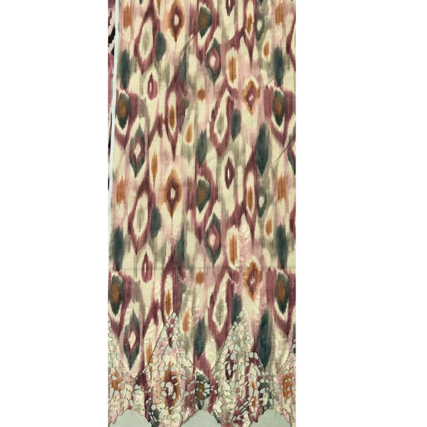 Pre-order printed lace embroidery printed cotton 9228