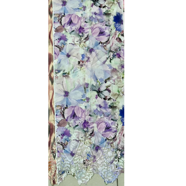 Pre-order printed lace embroidery printed cotton 9229