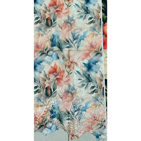 Pre-order printed lace embroidery printed cotton 9213