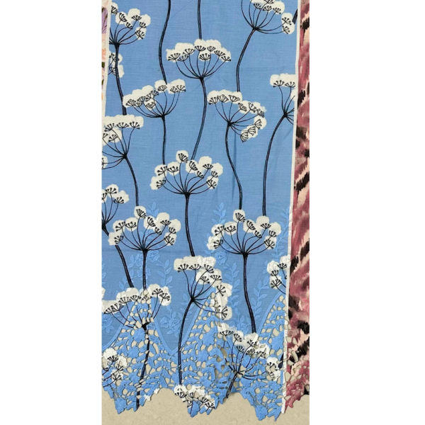 Pre-order printed lace embroidery printed cotton 9232