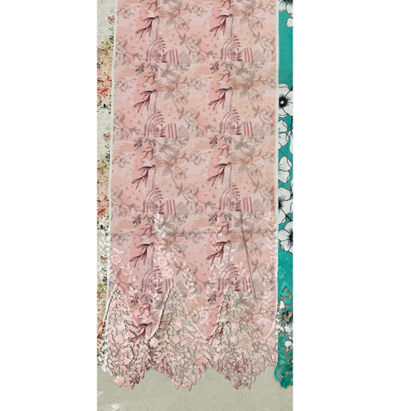 Pre-order printed lace embroidery printed cotton 9233