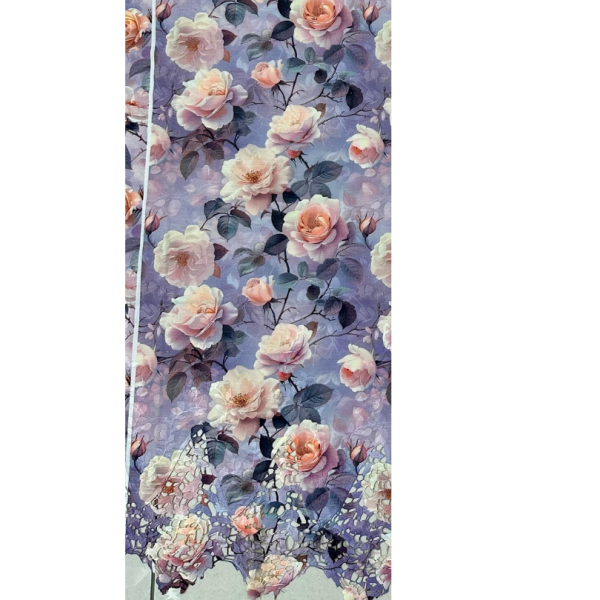 Pre-order printed lace embroidery printed cotton 9235