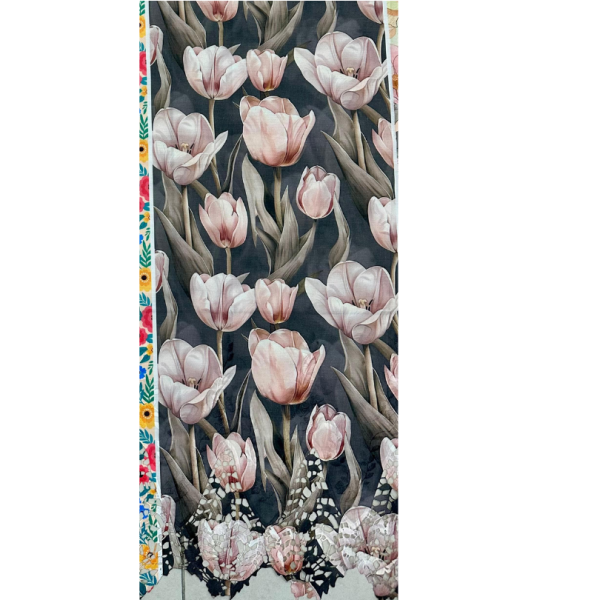 Pre-order printed lace embroidery printed cotton 9237