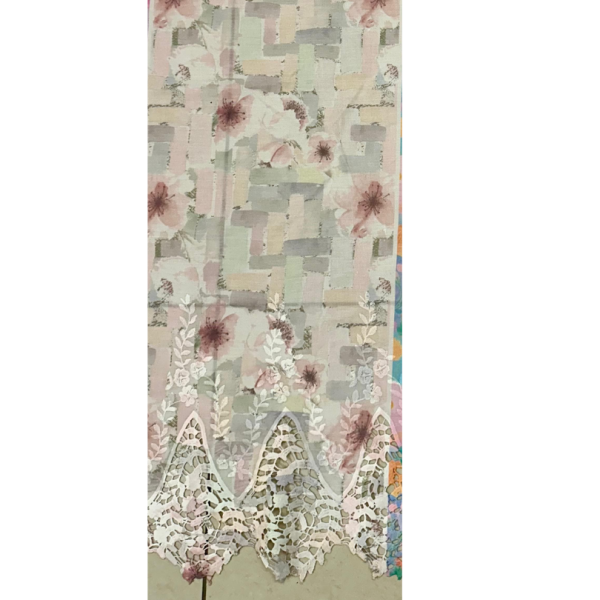 Pre-order printed lace embroidery printed cotton 9238