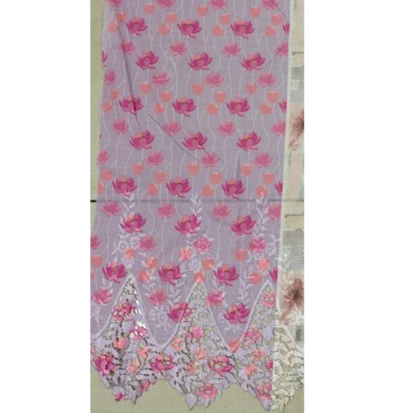 Pre-order printed lace embroidery printed cotton 9239