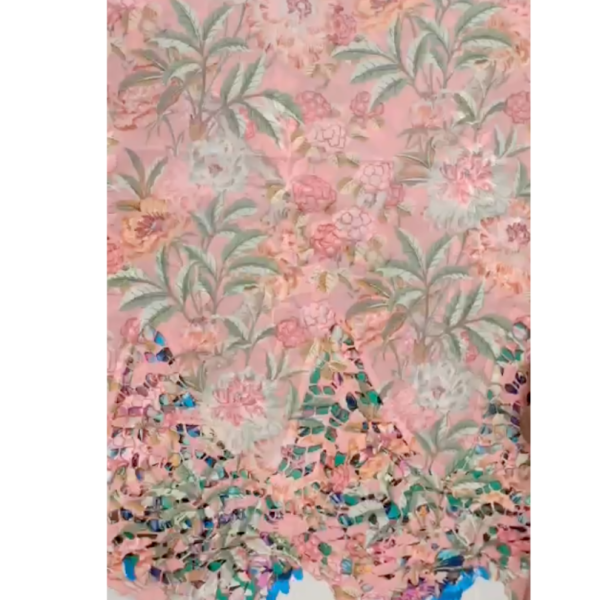 Pre-order printed lace embroidery printed cotton 9246