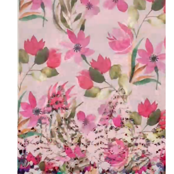 Pre-order printed lace embroidery printed cotton 9247