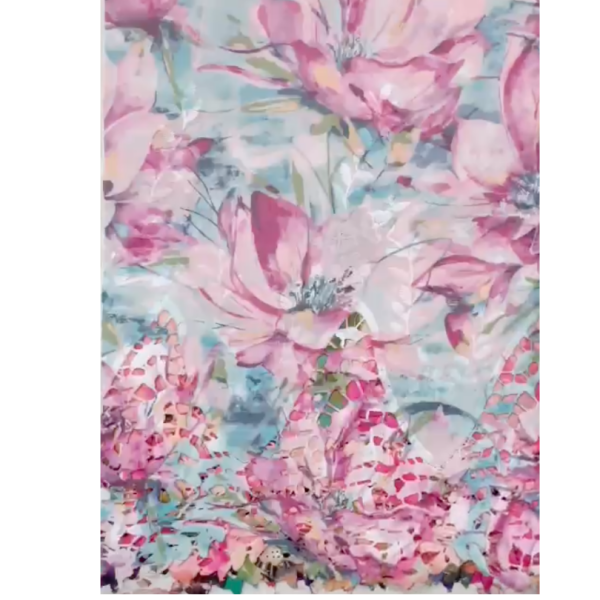 Pre-order printed lace embroidery printed cotton 9253