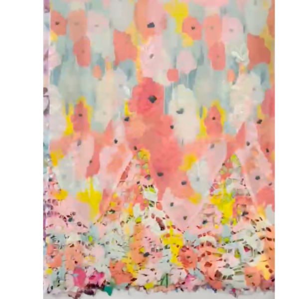 Pre-order printed lace embroidery printed cotton 9257