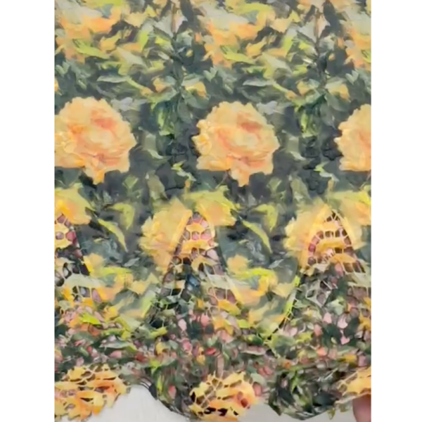 Pre-order printed lace embroidery printed cotton 9260