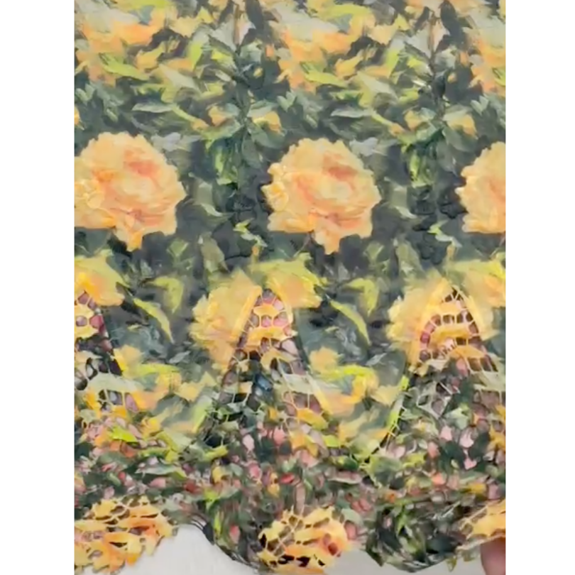 Pre-order printed lace embroidery printed cotton 9260