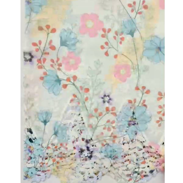 Pre-order printed lace embroidery printed cotton 9264