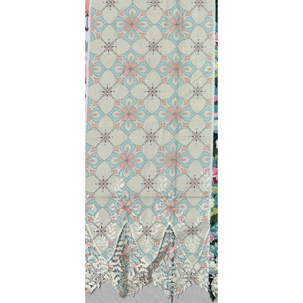 Pre-order printed lace embroidery printed cotton 9218