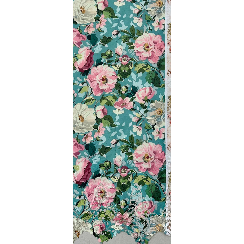 Pre-order printed lace embroidery printed cotton 9219