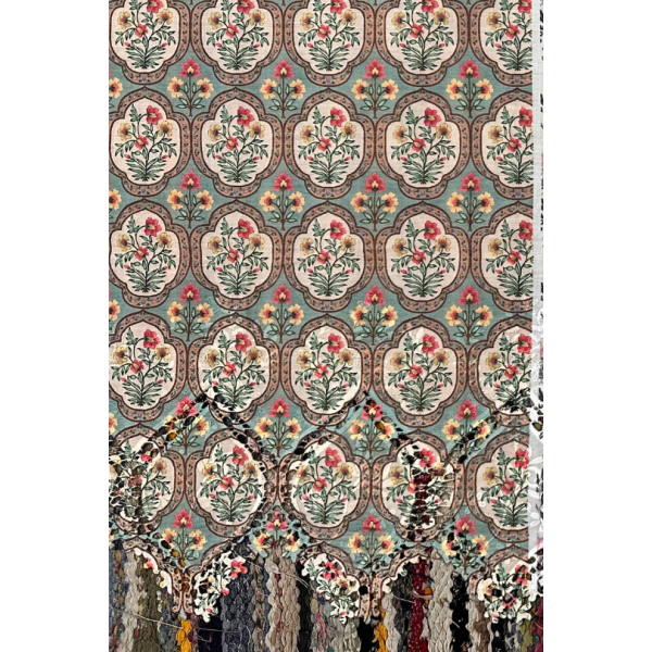 Pre-order printed lace embroidery printed cotton 9314