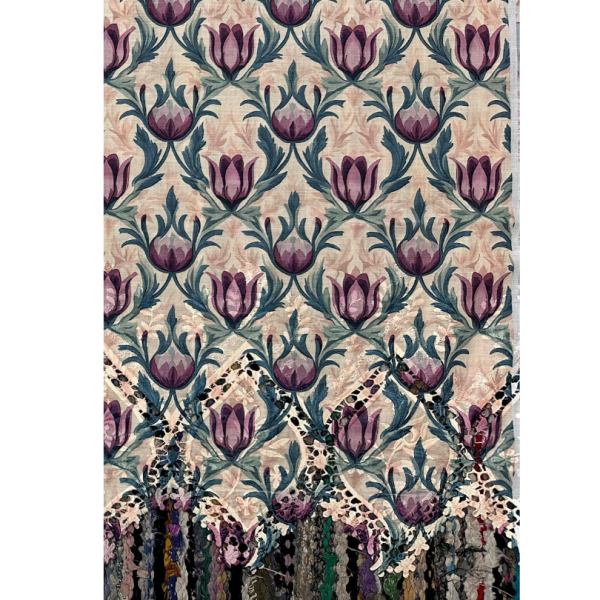 Pre-order printed lace embroidery printed cotton 9312