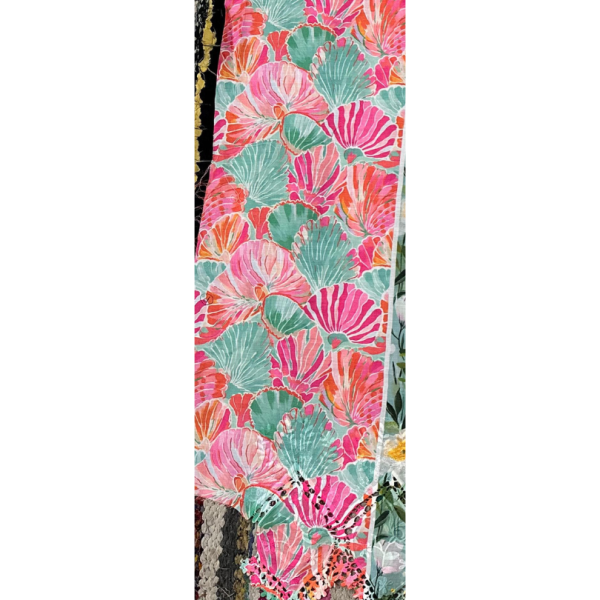 Pre-order printed lace embroidery printed cotton 9311