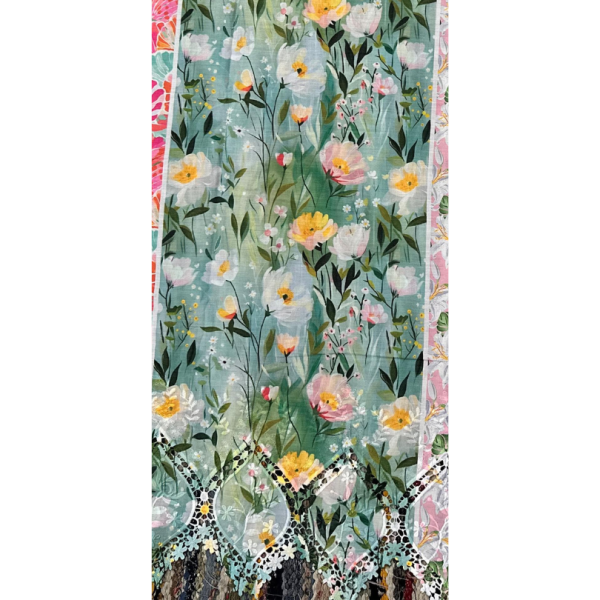 Pre-order printed lace embroidery printed cotton 9317