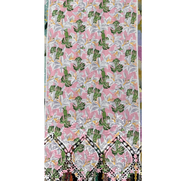 Pre-order printed lace embroidery printed cotton 9316