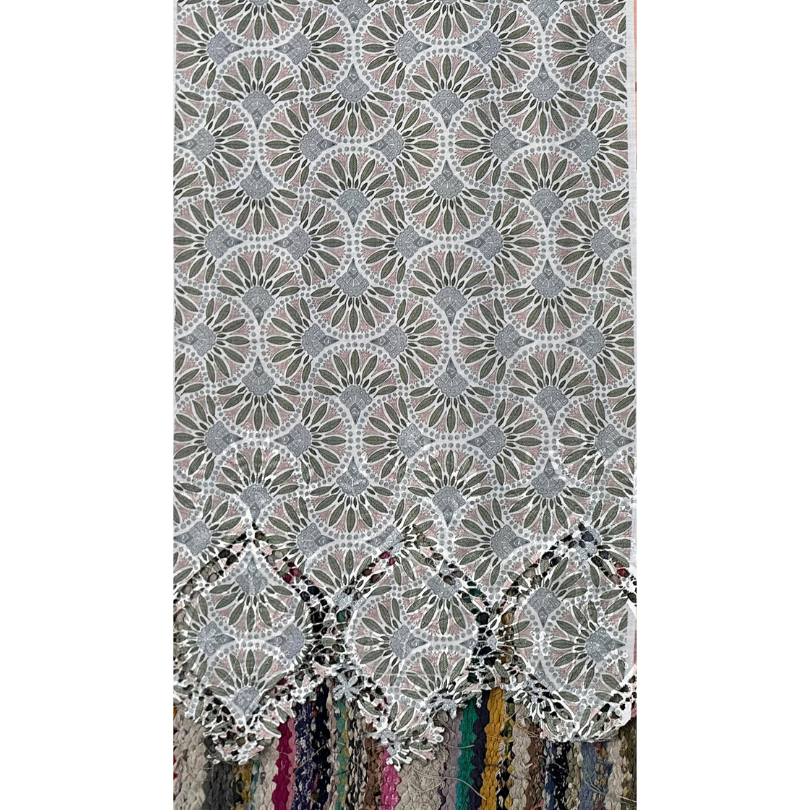 Pre-order printed lace embroidery printed cotton 9320