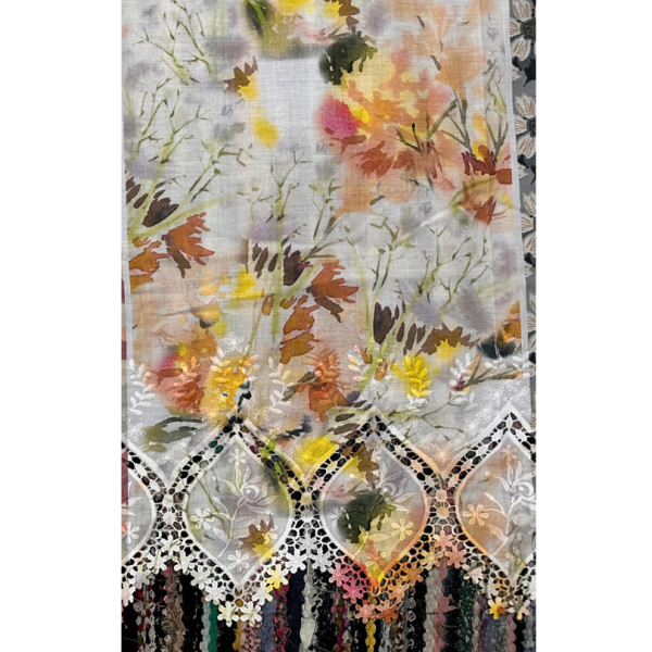 Pre-order printed lace embroidery printed cotton 9325