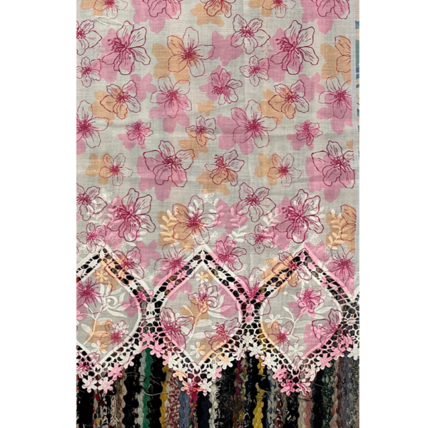 Pre-order printed lace embroidery printed cotton 9323