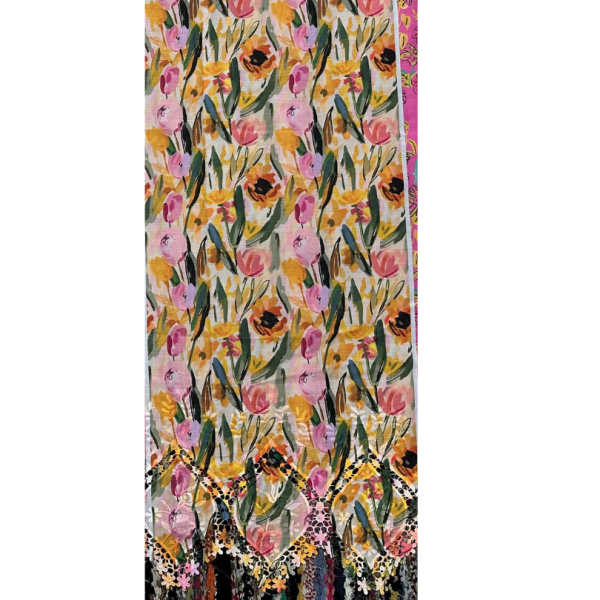 Pre-order printed lace embroidery printed cotton 9327