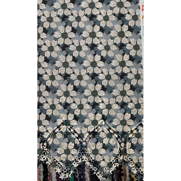 Pre-order printed lace embroidery printed cotton 9328