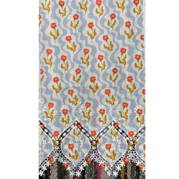 Pre-order printed lace embroidery printed cotton 9329