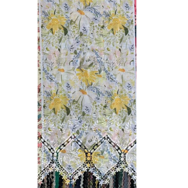 Pre-order printed lace embroidery printed cotton 9334