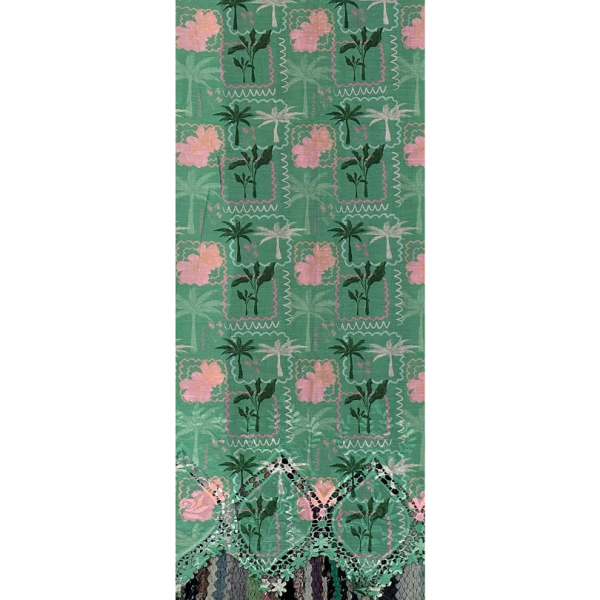 Pre-order printed lace embroidery printed cotton 9339