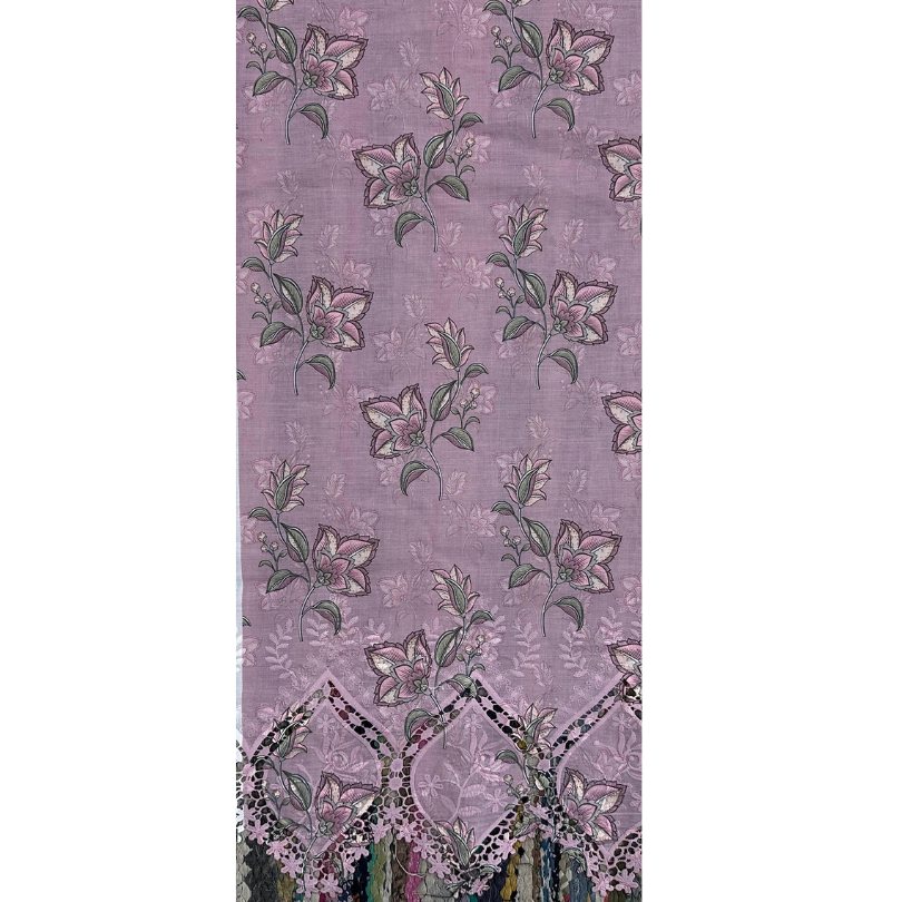 Pre-order printed lace embroidery printed cotton 9355